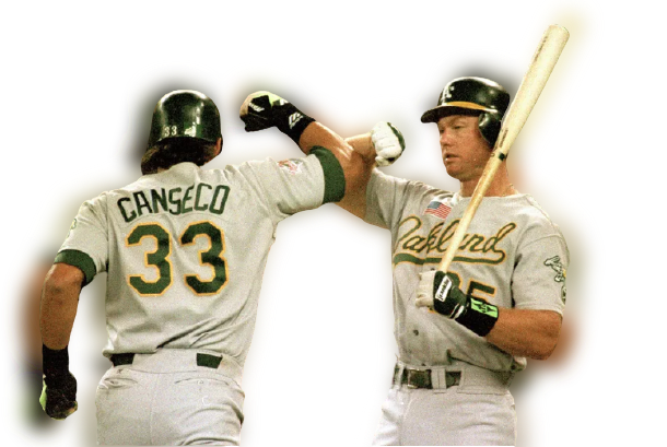 M.L.B. Oakland Athletics Bash Brothers Jose Canseco and Mark McGwire