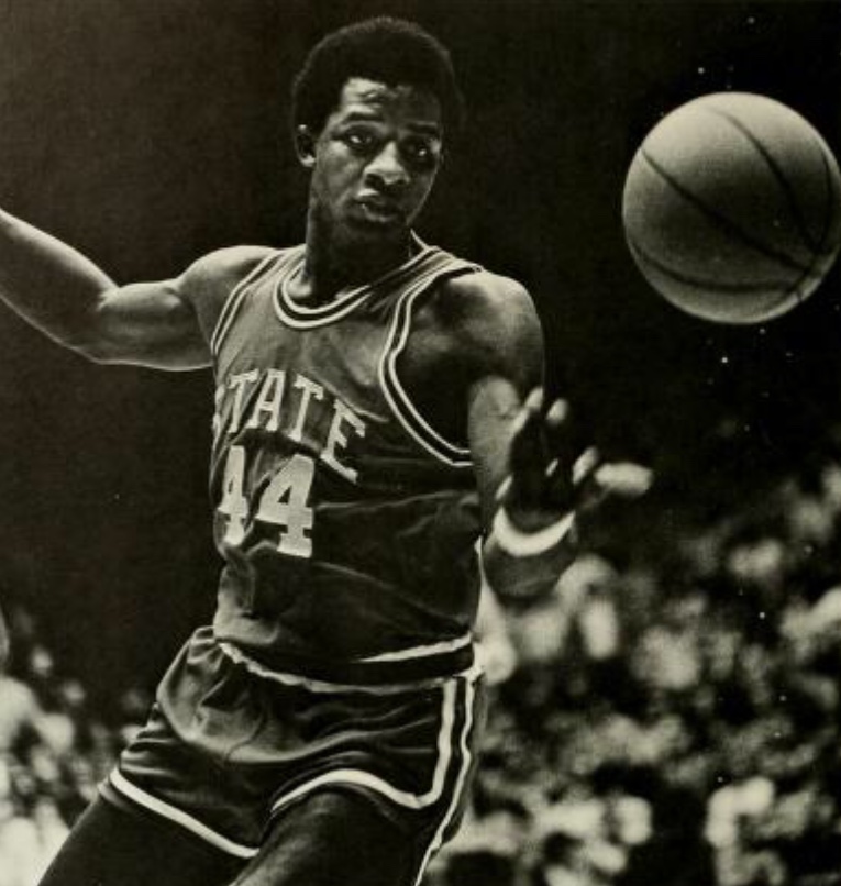 David Thompson playing with North Carolina State circa early 1970s