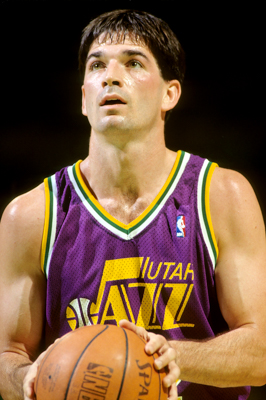 John Stockton playing with the Utah Jazz (circa late eighties)