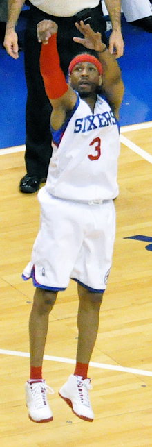 Allen Iverson with the Philadelphia 76ers