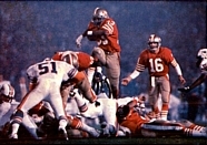 The Miami Dolphins playing the San Francisco 49ers in Super Bowl XIX