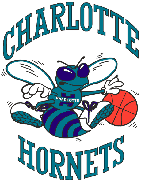 N.B.A. teams Charlotte Hornets logo circa 1988-89-2001-02 nba seasons