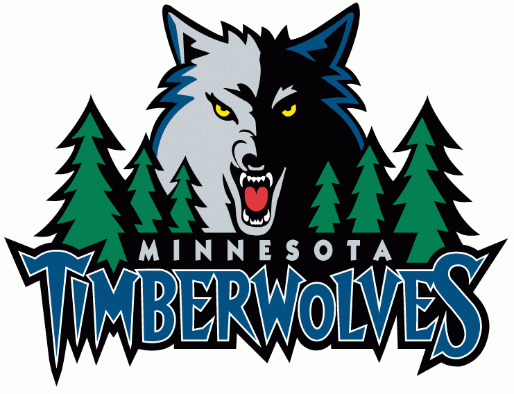 N.B.A. Minnesota Timberwolves logo circa 1996-97-2007-08 nba seasons