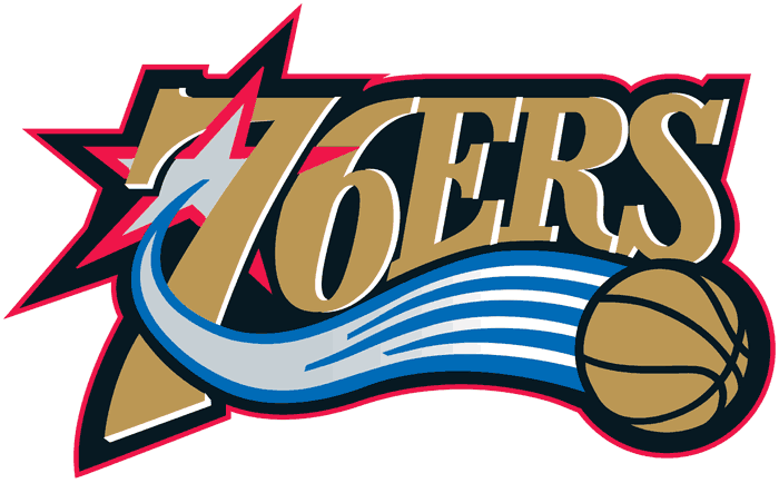 N.B.A. teams Philadelphia 76ers logo circa 1997-98 2008-09 nba seasons