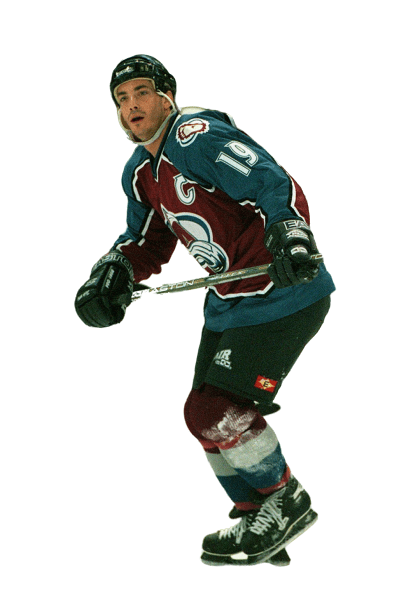 Joe Sakic with the Colorado Avalanche circa 1997