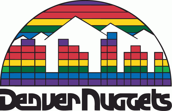 N.B.A. teams Denver Nuggets logo circa 1981-82 1992-93 nba seasons-GIF_source_chriscreamerssportslogos.net