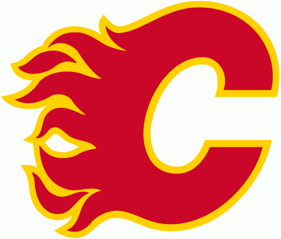 N.H.L. teams Calgary Flames logo circa 1980-81 1993-94 nhl seasons