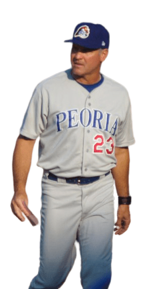 Ryne Sandberg as the Peoria Chiefs manager