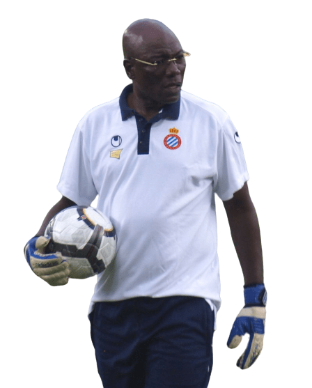 Thomas N'kono as RCD Español de Barcelona goalkeeper coach circa August 2009