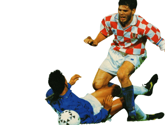 Zvonimir Boban (right) with Croatia circa 1994