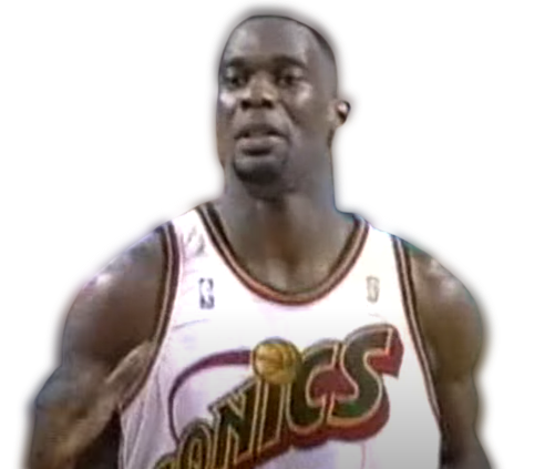 Shawn Kemp with the Seattle Supersonics circa 1996