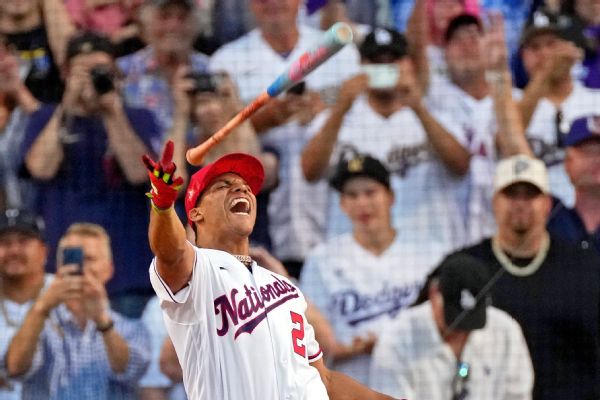 Washington Nationals' Juan Soto edges Seattle Mariners rookie Julio Rodriguez to win 2022 Home Run Derby MLB ESPN