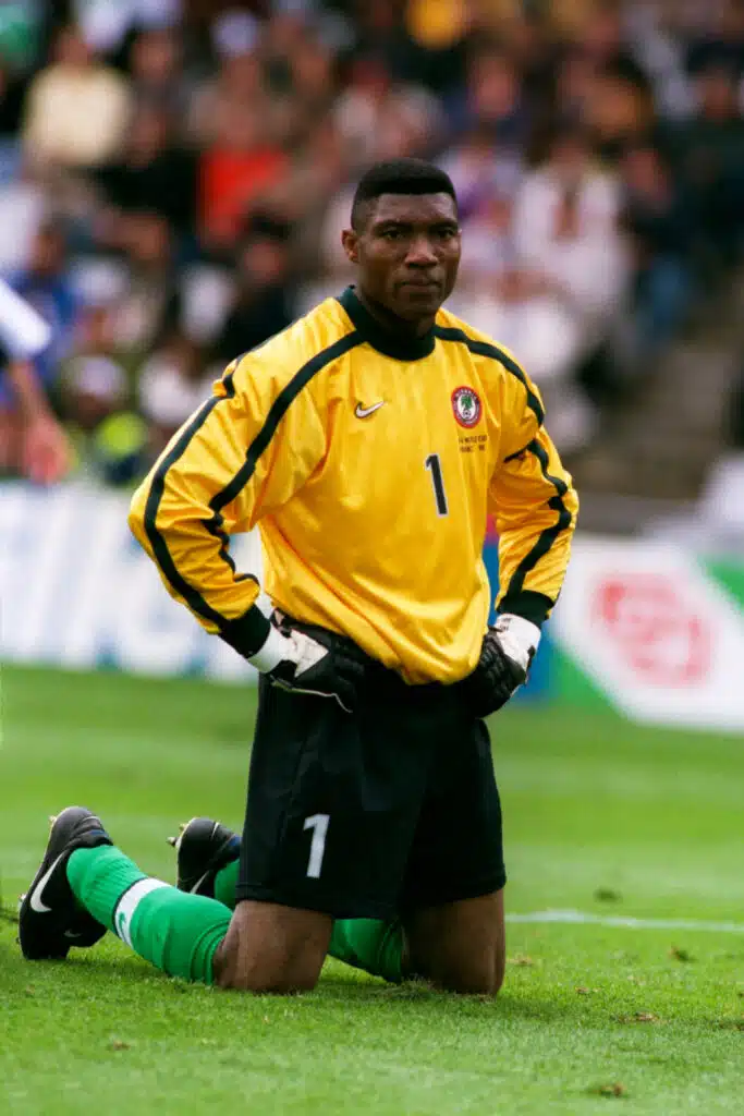 Peter Rufai with the Nigeria national soccer team